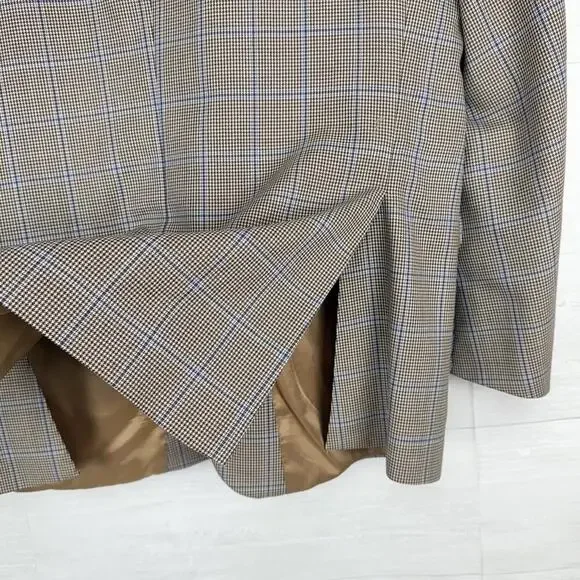 Peter Millar Crown Crafted Wool Sport Coat Blazer Men 44R Harrison Glen Plaid - Picture 9 of 16